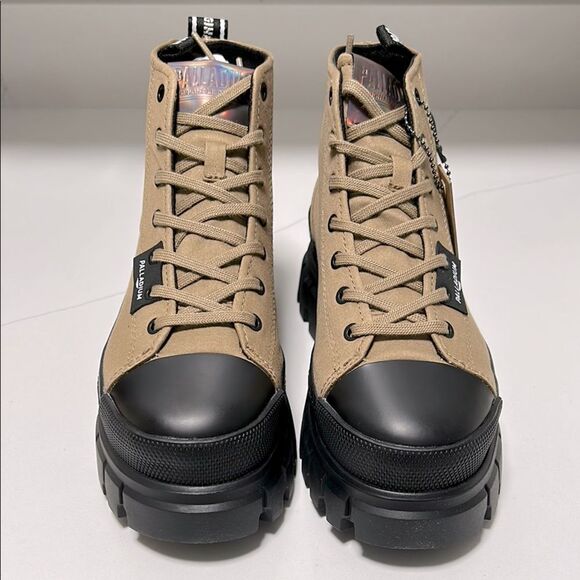 Palladium Revolt HI TX Tan and Black High-Top Boots - 6.5 NIB - Picture 3 of 8